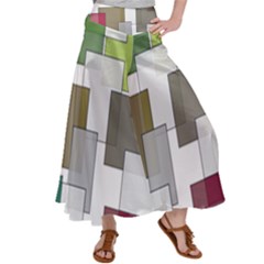 Wallpaper Texture Plaid Satin Palazzo Pants