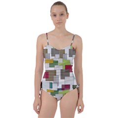 Wallpaper Texture Plaid Sweetheart Tankini Set by HermanTelo