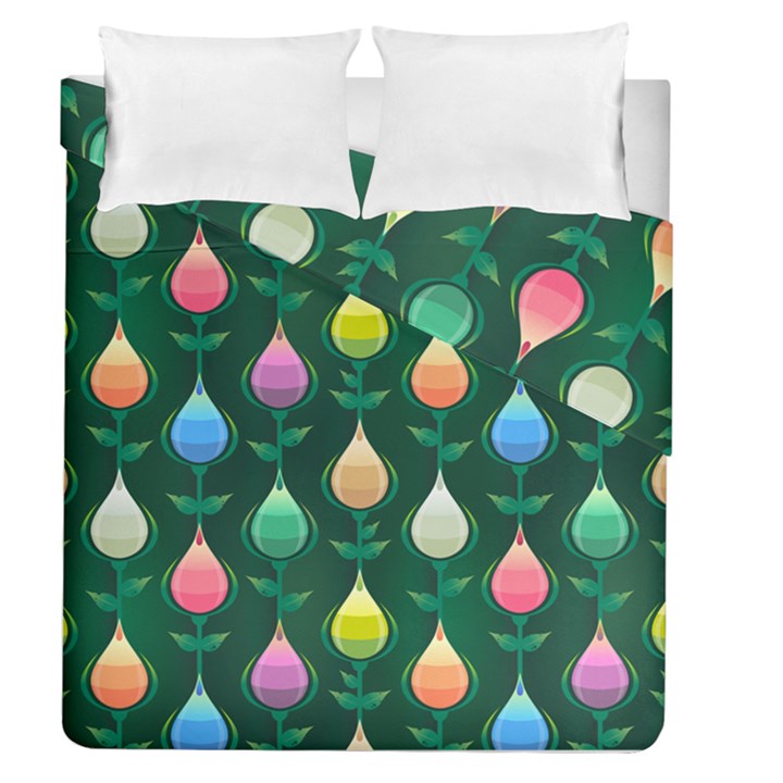 Tulips Seamless Pattern Background Duvet Cover Double Side (Queen Size)