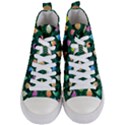 Tulips Seamless Pattern Background Women s Mid-Top Canvas Sneakers View1