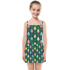 Tulips Seamless Pattern Background Kids  Summer Sun Dress