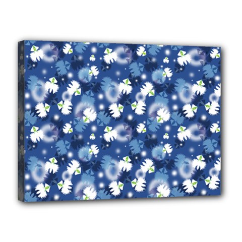 White Flowers Summer Plant Canvas 16  X 12  (stretched) by HermanTelo