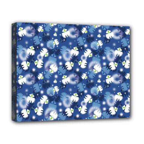 White Flowers Summer Plant Deluxe Canvas 20  X 16  (stretched)