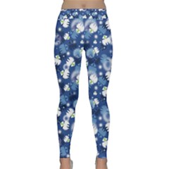 White Flowers Summer Plant Classic Yoga Leggings