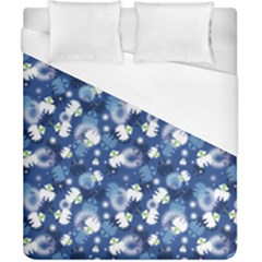 White Flowers Summer Plant Duvet Cover (california King Size)