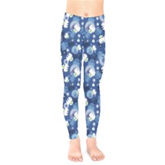 White Flowers Summer Plant Kids  Legging