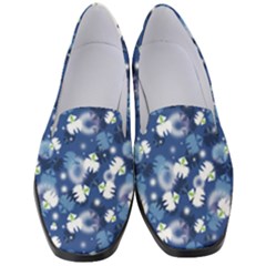 White Flowers Summer Plant Women s Classic Loafer Heels by HermanTelo