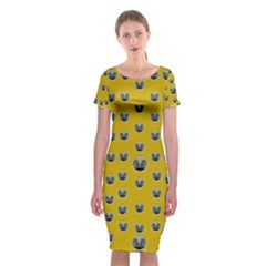 Mistletoe In Wood Classic Short Sleeve Midi Dress by pepitasart