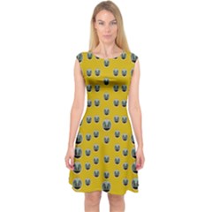 Mistletoe In Wood Capsleeve Midi Dress by pepitasart