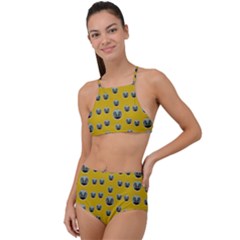 Mistletoe In Wood High Waist Tankini Set by pepitasart