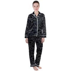 Fur Division Satin Long Sleeve Pyjamas Set by Sudhe