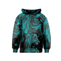 Angry Male Lion Predator Carnivore Kids  Pullover Hoodie