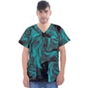 Angry Male Lion Predator Carnivore Men s V-Neck Scrub Top View1