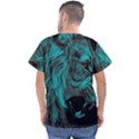 Angry Male Lion Predator Carnivore Men s V-Neck Scrub Top View2