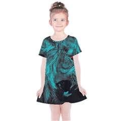 Angry Male Lion Predator Carnivore Kids  Simple Cotton Dress