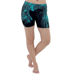 Angry Male Lion Predator Carnivore Lightweight Velour Yoga Shorts by Sudhe