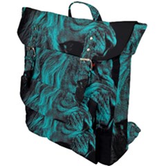 Angry Male Lion Predator Carnivore Buckle Up Backpack by Sudhe