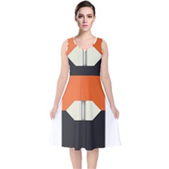 Juul Mango Pod V-neck Midi Sleeveless Dress  by TheAmericanDream