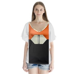 Juul Mango Pod V-neck Flutter Sleeve Top by TheAmericanDream