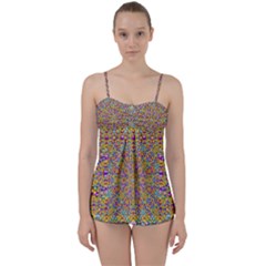 Pearl And Pearls And A Star Festive Babydoll Tankini Set by pepitasart