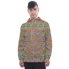 Pearl And Pearls And A Star Festive Men s Front Pocket Pullover Windbreaker by pepitasart