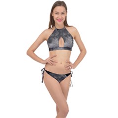 Full Moon Cross Front Halter Bikini Set