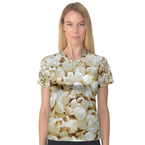 Popcorn V-neck Sport Mesh Tee by TheAmericanDream