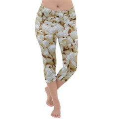 Popcorn Lightweight Velour Capri Yoga Leggings by TheAmericanDream