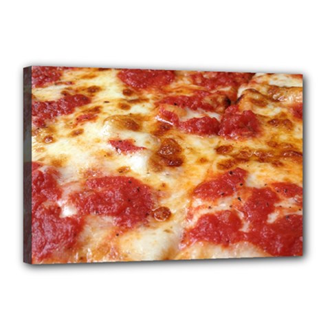 Pizza Canvas 18  X 12  (stretched) by TheAmericanDream