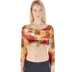 Pizza Long Sleeve Crop Top by TheAmericanDream