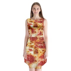 Pizza Sleeveless Chiffon Dress   by TheAmericanDream