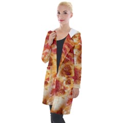 Pizza Hooded Pocket Cardigan