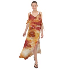 Pizza Maxi Chiffon Cover Up Dress