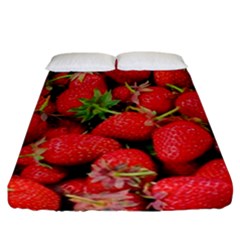 Strawberries Fitted Sheet (california King Size) by TheAmericanDream