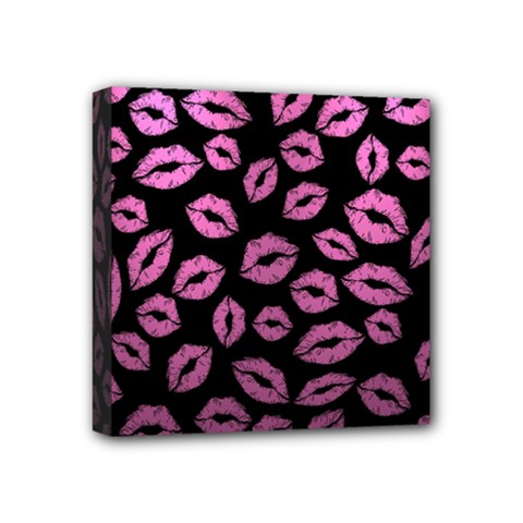 Pink Kisses Mini Canvas 4  X 4  (stretched) by TheAmericanDream