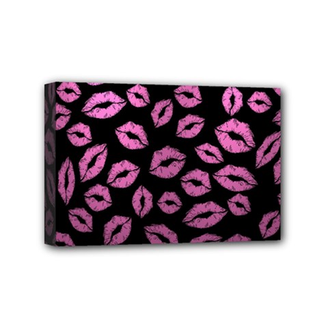 Pink Kisses Mini Canvas 6  X 4  (stretched) by TheAmericanDream