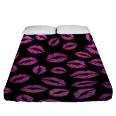 Pink Kisses Fitted Sheet (king Size) by TheAmericanDream