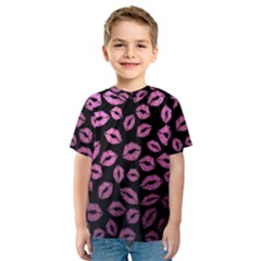 Pink Kisses Kids  Sport Mesh Tee