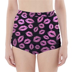 Pink Kisses High-waisted Bikini Bottoms by TheAmericanDream