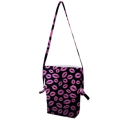 Pink Kisses Folding Shoulder Bag