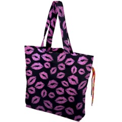 Pink Kisses Drawstring Tote Bag