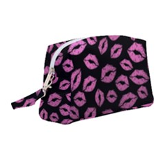 Pink Kisses Wristlet Pouch Bag (medium)