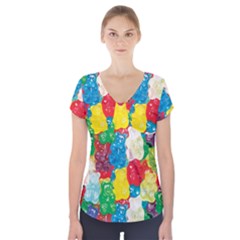 Gummy Bear Short Sleeve Front Detail Top by TheAmericanDream