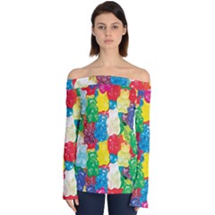 Gummy Bear Off Shoulder Long Sleeve Top