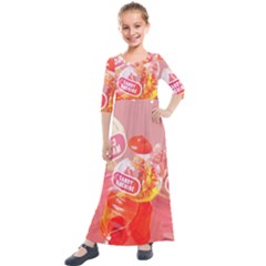 Candy Machine Craze Kids  Quarter Sleeve Maxi Dress by lakenyamonique