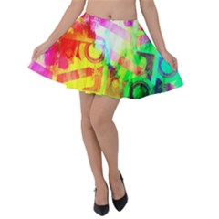 Komical Fun Velvet Skater Skirt