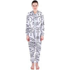 Egyptian Hieroglyphics History Seb Hooded Jumpsuit (ladies)  by Pakrebo