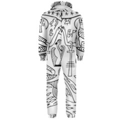 Egyptian Hieroglyphics History Seb Hooded Jumpsuit (men)  by Pakrebo