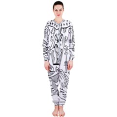 Egyptian Hieroglyphics History Seb Onepiece Jumpsuit (ladies)  by Pakrebo