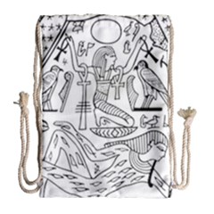 Egyptian Hieroglyphics History Seb Drawstring Bag (large) by Pakrebo